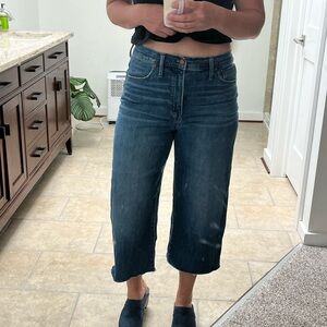 Madewell Wide Leg cropped denim size 30